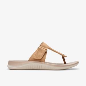 Clarks Glide Walk Walnut Sandaler Dame Walnut | KCWHR-0317