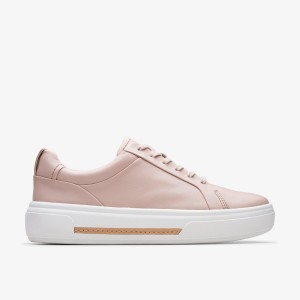 Clarks Hollyhock Walk Rose Leather Platform Sko Dame Lyserød | FSIXT-8913