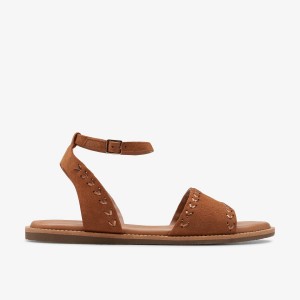 Clarks Maritime May Tan Suede Sandaler Dame Brune | ASGNI-0523