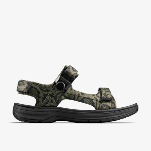 Clarks Martine Rose Mens Sandal 2 Green Textile Sandaler Herre Grøn | FWGJU-9310