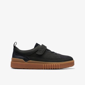 Clarks Somerset Tor Kid Black Sneakers Børn Sort | KTCES-1032