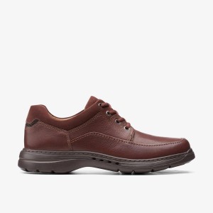 Clarks Un Brawley Lace Mahogany Leather Pæne Sko Herre Mahogany | WLAZE-1967