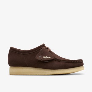 Clarks Wallabee Dark Brown Suede Wallabees Herre Mørkebrune | BUPHF-5139