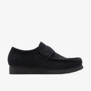 Clarks Wallabee Loafer Black Suede Wallabees Herre Sort | REVDN-1347